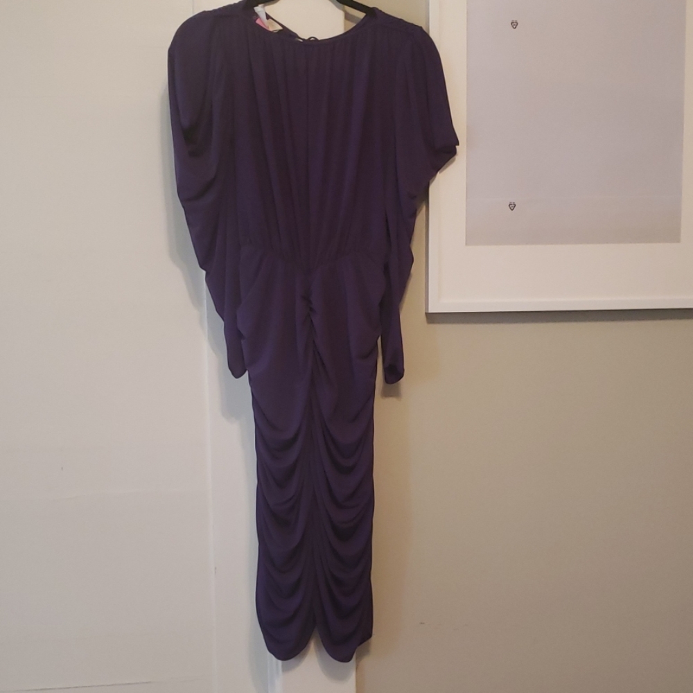 Vintage Draped Long Sleeved Dress